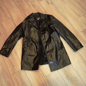 Midnight Black leather jacket- Mens M